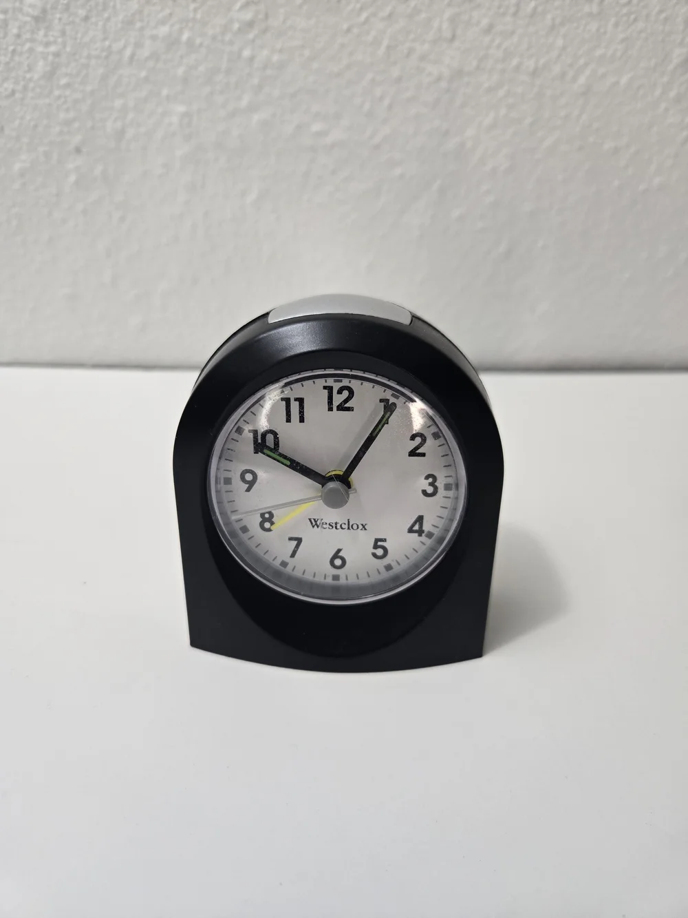 Westclox Black Alarm Clock with White Dial